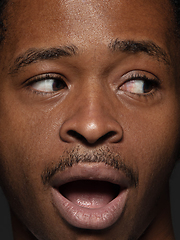 Image showing Close up portrait of young african-american man