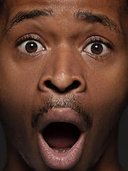 Image showing Close up portrait of young african-american man