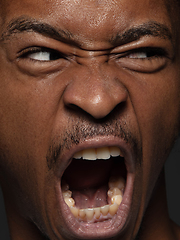 Image showing Close up portrait of young african-american man