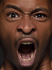 Image showing Close up portrait of young african-american man