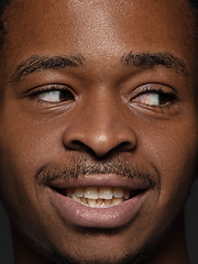 Image showing Close up portrait of young african-american man