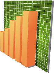 Image showing Financial barchart illustration