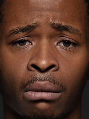 Image showing Close up portrait of young african-american man