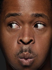 Image showing Close up portrait of young african-american man