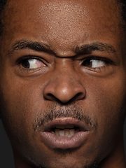 Image showing Close up portrait of young african-american man