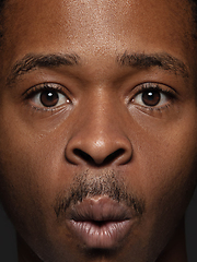 Image showing Close up portrait of young african-american man