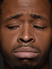 Image showing Close up portrait of young african-american man