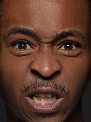 Image showing Close up portrait of young african-american man