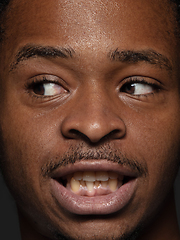 Image showing Close up portrait of young african-american man