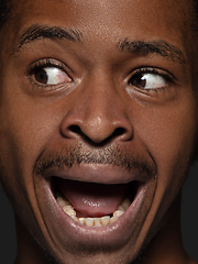 Image showing Close up portrait of young african-american man