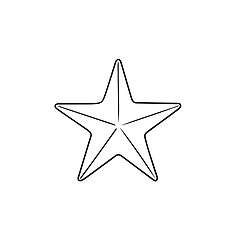 Image showing Star hand drawn outline doodle icon.