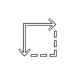 Image showing Content extension hand drawn outline doodle icon.