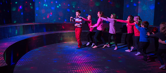 Image showing Kids neon disco party