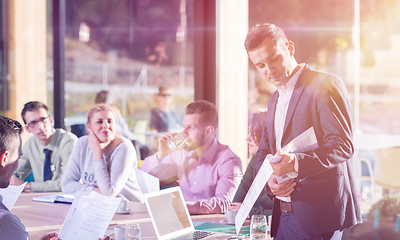 Image showing young business team on meeting at office