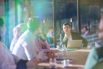 Image showing young business team on meeting at office