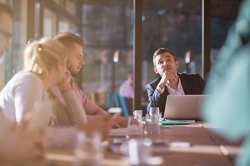 Image showing young business team on meeting at office