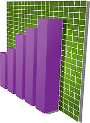 Image showing Financial barchart illustration