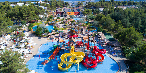 Image showing water park top view