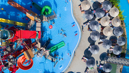 Image showing water park top view