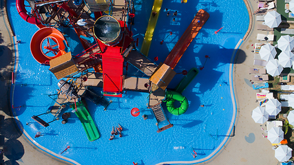 Image showing water park top view