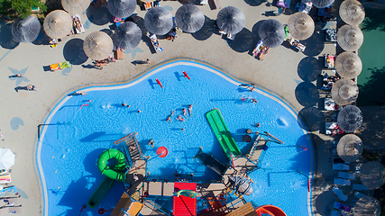 Image showing water park top view