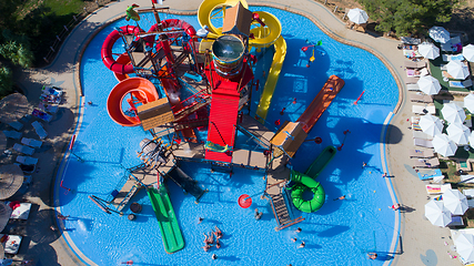 Image showing water park top view