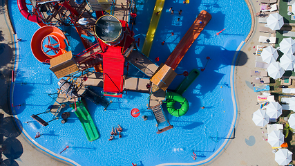 Image showing water park top view