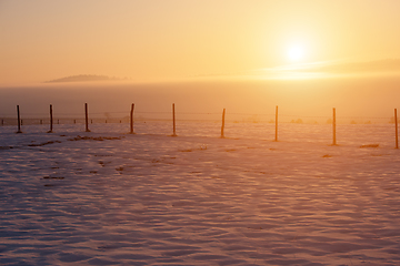 Image showing winter landscape during sunset