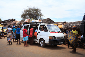 Image showing Malagasy peoples on rural city Sofia in Madagascar