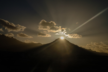 Image showing beautiful sunrise over mountain