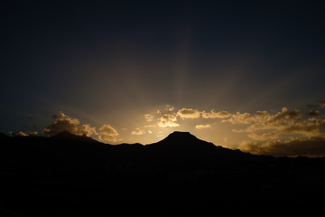 Image showing beautiful sunrise over mountain