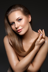 Image showing girl with beautiful long hair