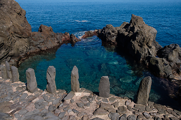 Image showing natural swimming pools on Tenerife island