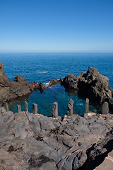 Image showing natural swimming pools on Tenerife island
