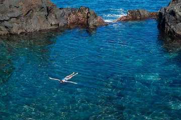 Image showing natural swimming pools on Tenerife island