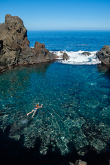 Image showing natural swimming pools on Tenerife island