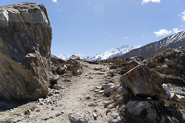 Image showing Langtand valley trekking mountain in Nepal 