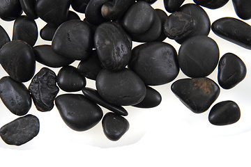 Image showing black stones background