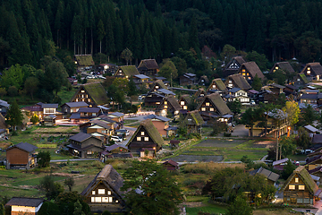 Image showing Shirakawa-go at night