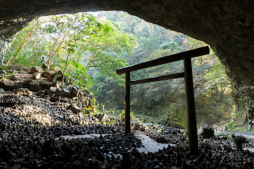 Image showing Torii in the cave