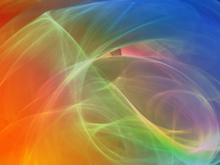 Image showing Wavy glowing colors