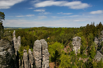 Image showing sandstone rocks - Prachovske skaly (Prachov Rocks)