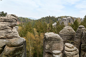 Image showing sandstone rocks - Prachovske skaly (Prachov Rocks)