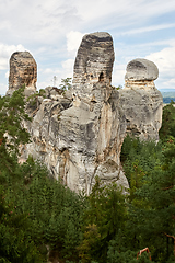 Image showing sandstone rock near Hruba Skala renaissance castle