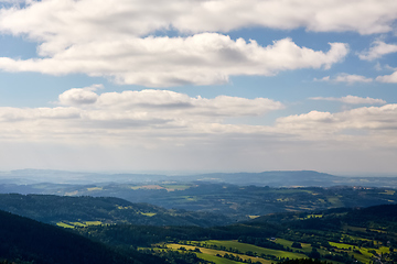 Image showing view to the valley in National Park Krkonose