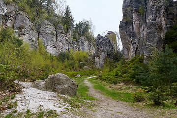 Image showing sandstone rocks - Prachovske skaly (Prachov Rocks)