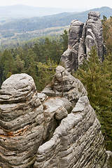 Image showing sandstone rocks - Prachovske skaly (Prachov Rocks)