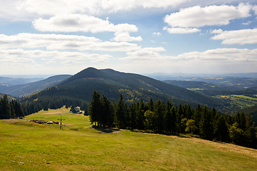 Image showing view to the valley in National Park Krkonose