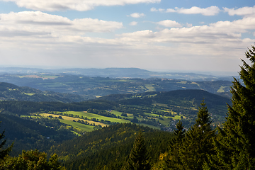 Image showing view to the valley in National Park Krkonose