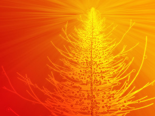 Image showing Sparkly christmas tree illustration